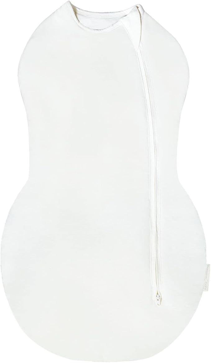 Happiest Baby Sleepea Comforter Swaddle - 100% Organic Cotton Baby Swaddle Blanket - Doctor Designed Promotes Healthy Hip Development (Ivory, Small)