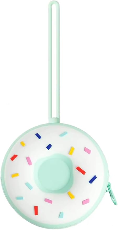 Baby Pacifier Holder Case ??BPA-Free Silicone Donut Design | Travel Pacifier Case for Diaper Bag Essentials