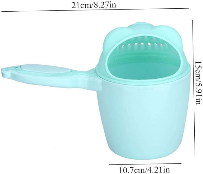 Gcroet Children's Shampoo Cup,Baby Shower Spoons,Shower Washing Head Bath Spoons,Watering Bailer Shampoo Cup Toy Watering Can Baby Shower Spoons,Baby Washing Hair Spoons,Baby Bath Caps Cup,Baby