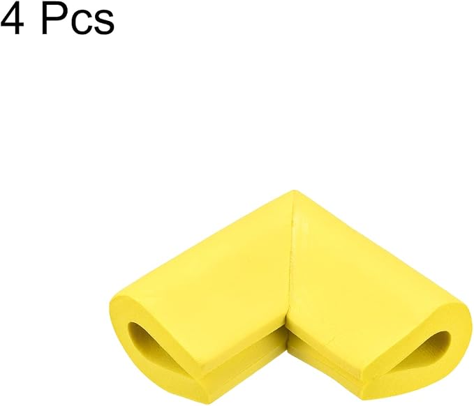uxcell Corner Guards Edge Protectors, 4Pack U Foam Safety Bumper W Self-Adhesive Tape Furniture Corner Table Edge Guard, 2.16"x1.38"x0.315", Yellow
