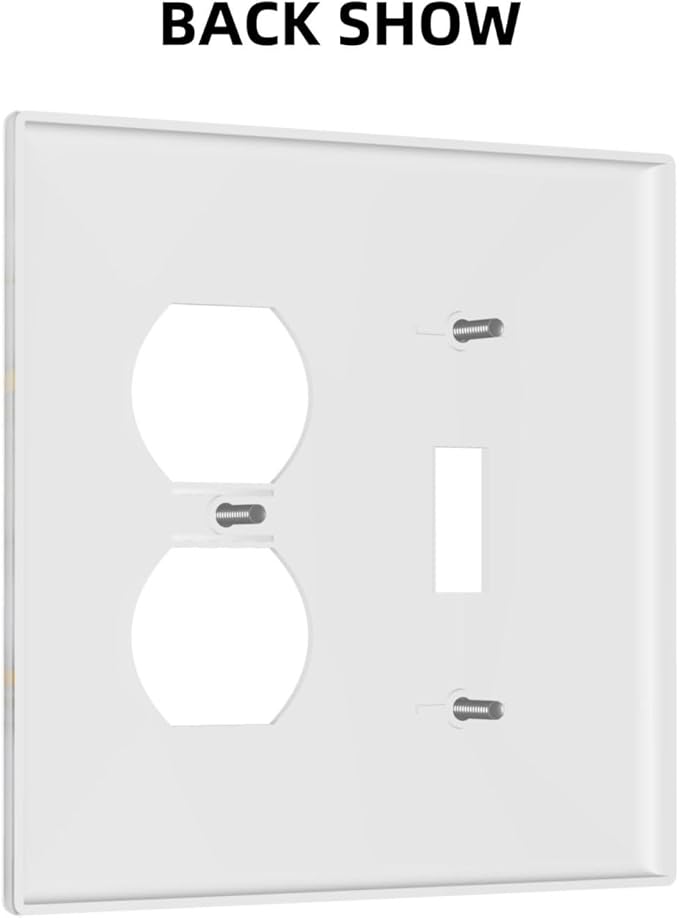 Luxury White And Gold Marble Abstract Modern Wallplates 1 Toggle 1 Duplex Switch Plate Electrical GFCI Faceplate Decorative Light Switch Covers for Bathroom Kitchen Decor