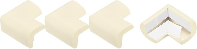 uxcell Corner Guards Edge Protectors, 4Pack Foam Safety Bumper L Shape, 55mm/2.16"(L) for Furniture Corner Table Edge Guard, White
