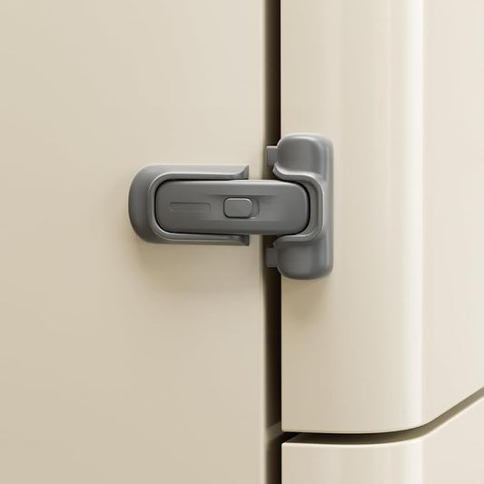 SAFELON 1 PC Childproof Refrigerator Lock, Baby Fridge Door Lock, Freezer Door Latch for Kids, Protect Refrigerators with Damaged Sealing Strips, No Tools Required (Grey)