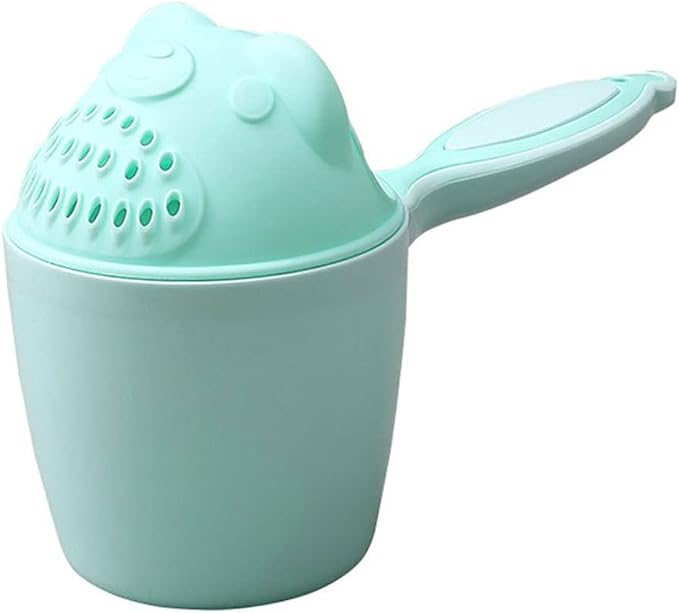 Gcroet Children's Shampoo Cup,Baby Shower Spoons,Shower Washing Head Bath Spoons,Watering Bailer Shampoo Cup Toy Watering Can Baby Shower Spoons,Baby Washing Hair Spoons,Baby Bath Caps Cup,Baby