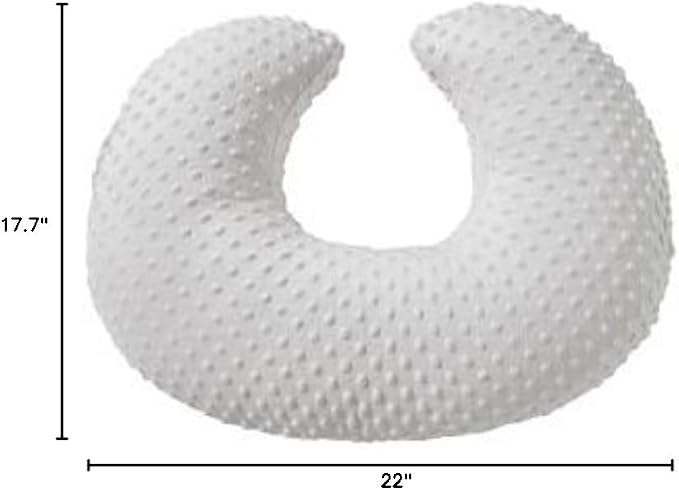 Dots Nursing Pillow Cover, Case Plush Breathable Breastfeeding Pillow Slipcover Fits Nursing Pillow, Super Soft Snug Positioners for Baby Boy Baby Girl (Bright White)