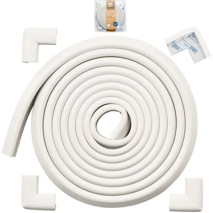 27ft Edge 4 Corners - Bundle & Save - RovingCove HeftyFit Edge Corner Guards, Oyster White