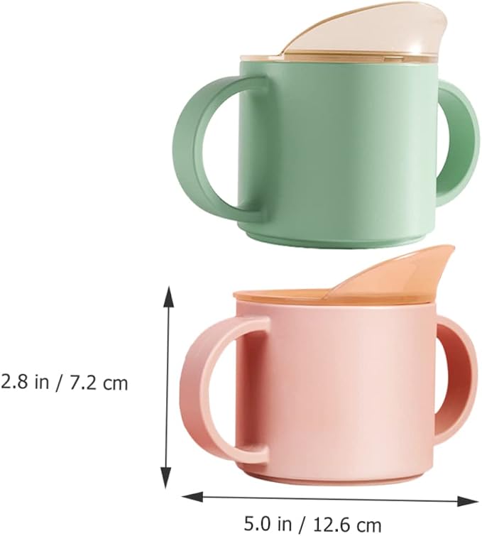 Toddmomy 2pcs Boy Girl Straw Cups Fall Water Cup Sippy Design Boys and Girls for Training