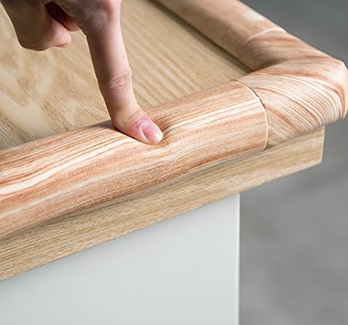4 Pack I 6.5ft Table Edge Protector Wood Grain Look Corner Guards Child Toddler Bumper Strip Baby Proofing Wooden Furniture Without Color Distractions