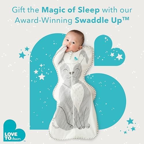 Love to Dream Swaddle UP, Baby Sleep Sack, Self-Soothing Swaddles for Newborns, Improves Sleep, Secure Fit Helps Calm Startle Reflex, New Born Essentials for Baby, 5-8.5 lbs, Sand Dollar