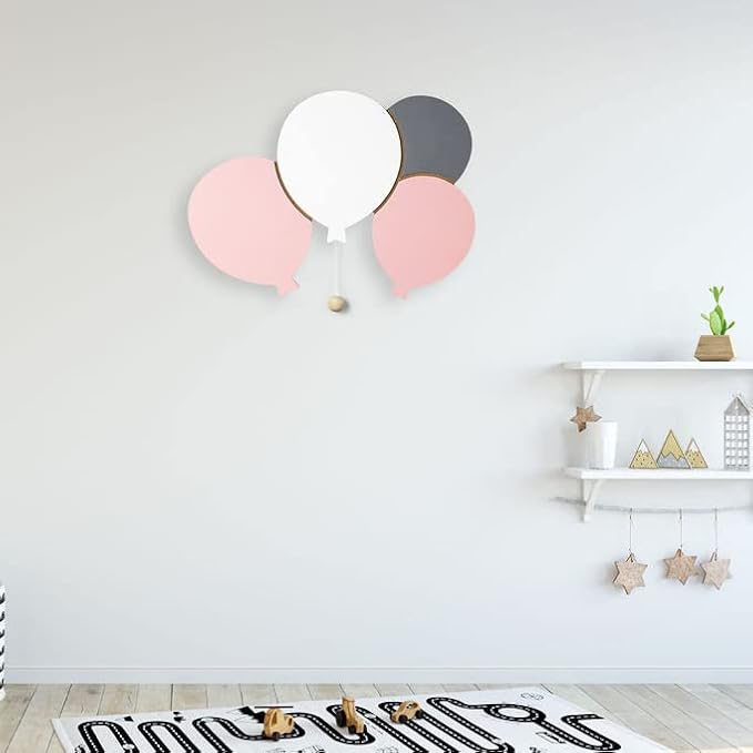 Lumipets Lighted Balloons, Nursery Night Light, Wall Mounted Lighted, Battery Operated Cloud Light Sign–Lightweight Kids Night Light for Babies, Toddlers, Kids - 17.7 x 11.2 x 1.5-in
