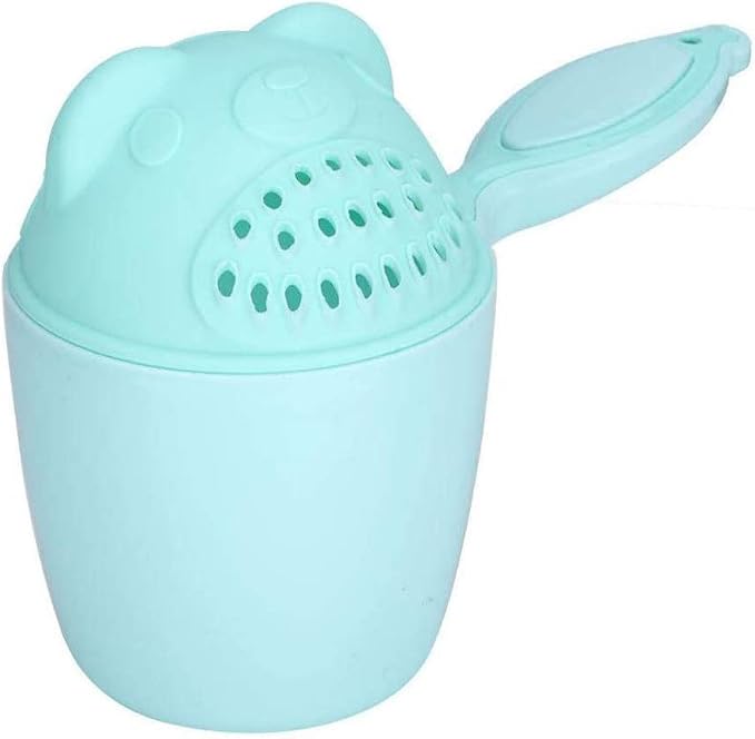 Gcroet Children's Shampoo Cup,Baby Shower Spoons,Shower Washing Head Bath Spoons,Watering Bailer Shampoo Cup Toy Watering Can Baby Shower Spoons,Baby Washing Hair Spoons,Baby Bath Caps Cup,Baby