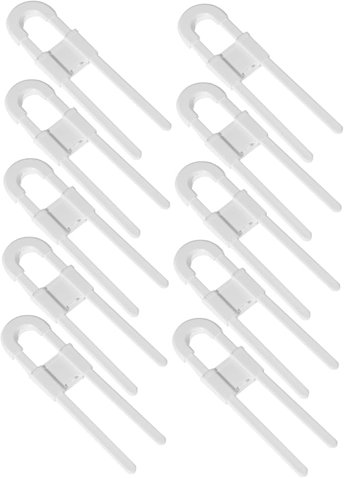 Vaguelly 10pcs Cabinet Locks for Safety U-shaped Locks Easy to Install for Home