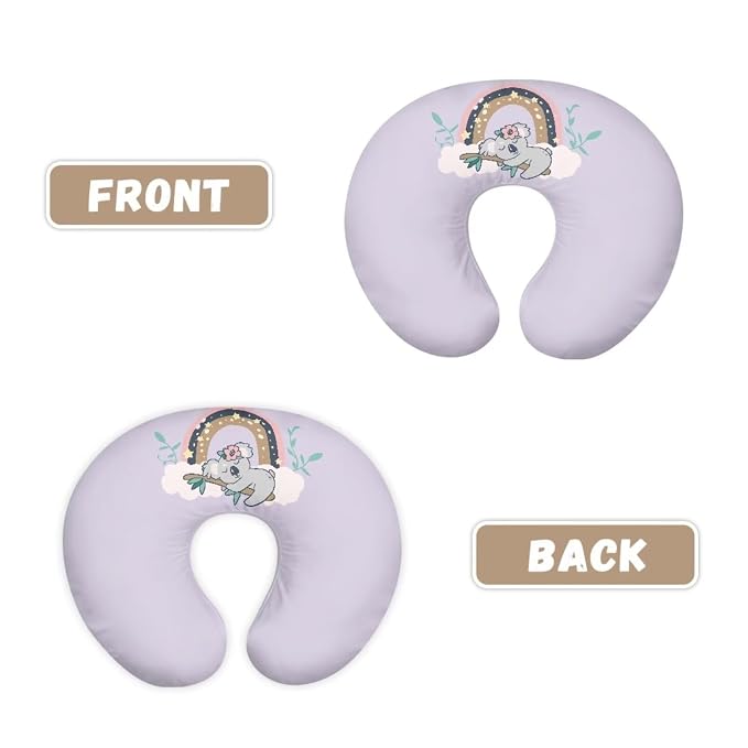 Rainbow Koala Nursing Pillow Cover Breast Feeding Pillow Support Positioner Lounger Slipcover for Baby Boy Girl Newborn Infant