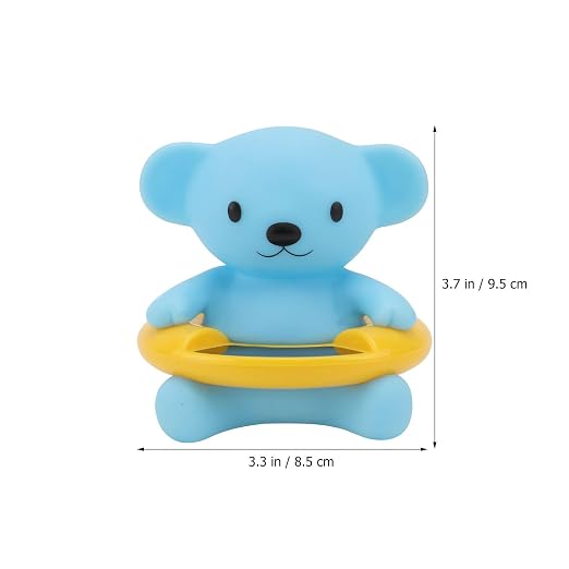 Bear-Shaped Shower Thermometer, Cute Bath Water Temperature Monitor for Newborns, Sky-Blue Safety Bath Thermometer for Bathtub Use, 1pcs