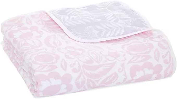 aden + anais Essentials Dream Blanket, Muslin Baby Blankets for Girls & Boys, Ideal Lightweight Newborn Nursery & Crib Blanket, Shower & Registry Gift, Damsel - Savoy