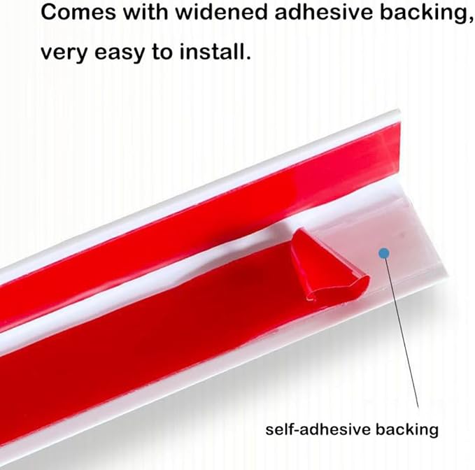 Colorful Rubber Wall Corner Guard Edge Protector,Anti-Collision Strip, Self-Adhesive Wall Guards, Safety Edge & Corner Guards, Length 3.28 ft,Red
