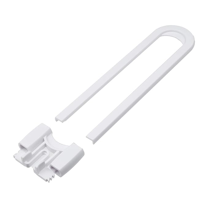 Sliding Cabinet Locks Baby Proofing ??Adjustable Child Safety Latches for Knobs & Handles ??8 Pack ??No Adhesive Drilling or Tools - White