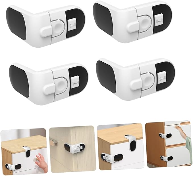 Hemoton 16pcs Boy Girl for Drawers Refrigerators Pinch Design Easy One-key Material Proofing Lock for Cabinets and Furniture
