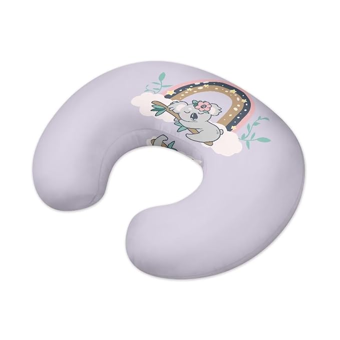 Rainbow Koala Nursing Pillow Cover Breast Feeding Pillow Support Positioner Lounger Slipcover for Baby Boy Girl Newborn Infant