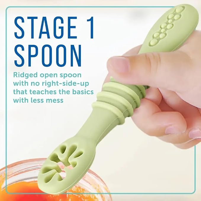 3-Pack Silicone Baby Feeding Spoons – Soft BPA-Free Infant & Toddler Training Spoons for Baby