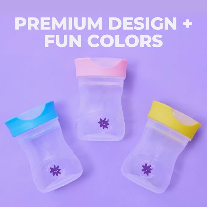 Lansinoh b.box Toddler Training Cup (Ages 12+ Months) | Free-Flow Transition Cup for Toddlers Learning to Drink | BPA-Free, Dishwasher Safe | 8 oz | Lemon