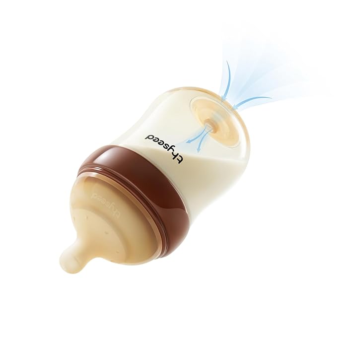 Thyseed PPSU Anti-Colic Baby Bottle, Breast-Like Medium Flow Nipple for Breastfed Babies (2m+), 5 oz/160 mL, 1 Pack