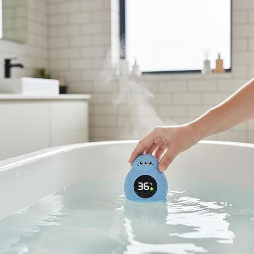 Baby Bath Thermometer for Infants,Cute Seal Digital Infant BathtubThermometer,Digital Floating Water Thermometer with LED Display,Waterproof,for Infant Bathtub Safety,NewbornBath Essentials Gift