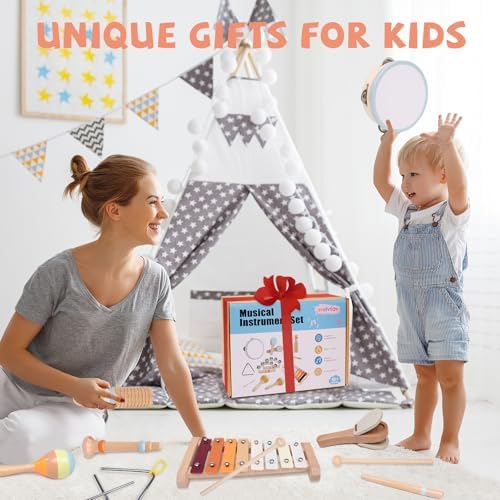 YHHYTOY Montessori Baby Toys Set for 9-18 Months, Infant Sensory Toys Color Learning and Musical Enlightenment
