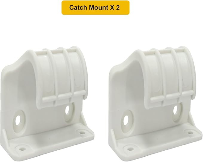 SPACEANY Retractable Baby Gate Replacement Parts Kit - Official Accessories for SPACEANY Safety Gates - Includes Including Gate Mount, Catch Mount and Set of Screws (White, Normal)