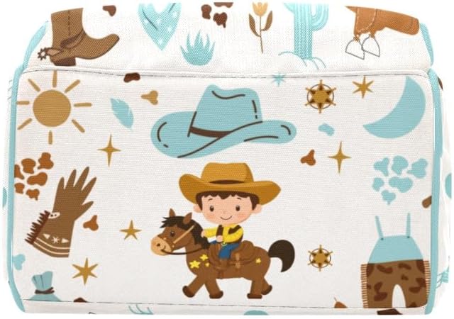 Personalized Diaper Backpack Boy Wild Horse Multi Function Diaper Bag Travel Daypack Nursing Nappy Bag