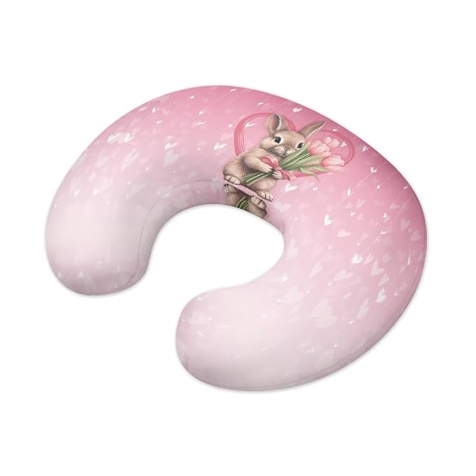 Rabbit Tulip Nursing Pillow Cover Breast Feeding Pillow Support Positioner Lounger Slipcover for Baby Boy Girl Newborn Infant