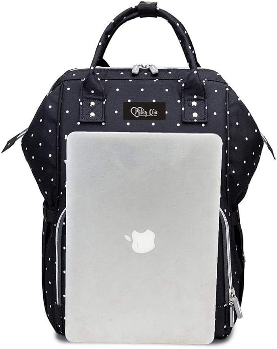 Milky Chic Mommy Diaper Bag- Waterproof USB Charging Port Stroller Straps Changing Pad