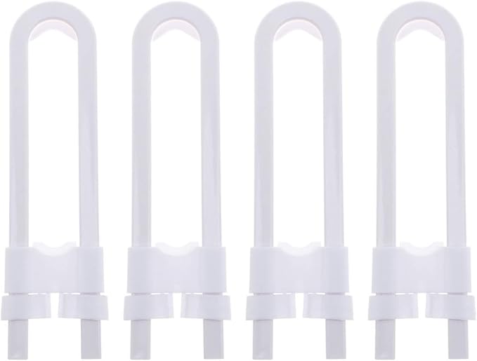 Toyvian 4-pack Childproof Drawer Locks Baby Latches for Kitchen Closet Sliding Doors No Drilling Needed U-shaped Locks
