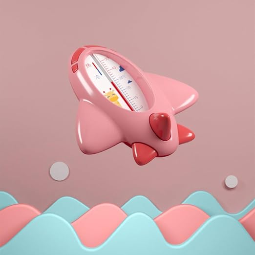 minkissy 2pcs Bathing Water Thermometer Pink Waterproof Floating Temperature Sensor for Newborn Safety Bath Tub Use
