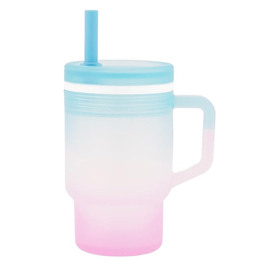Infantino My 1st Tumbler, 9 Oz. Silicone Sippy Cup with Straw & Handle, Spill-Resistant Baby Cup for On-the-Go, BPA-Free Transition Bottle, Twilight Bloom