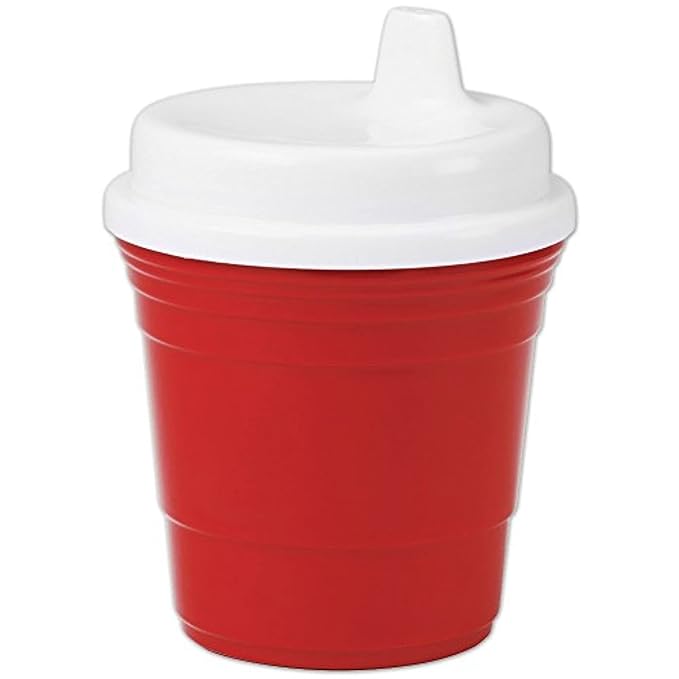 Red Cup Living Trainer Baby Sippy Cup 8 Oz BPA-Free Spill Proof, No Spill Non-Toxic Dishwasher Safe, Leak-Proof Lid, Easy Grip for Toddlers, Girls, Boys for Kids, Water Juice Milk Cup