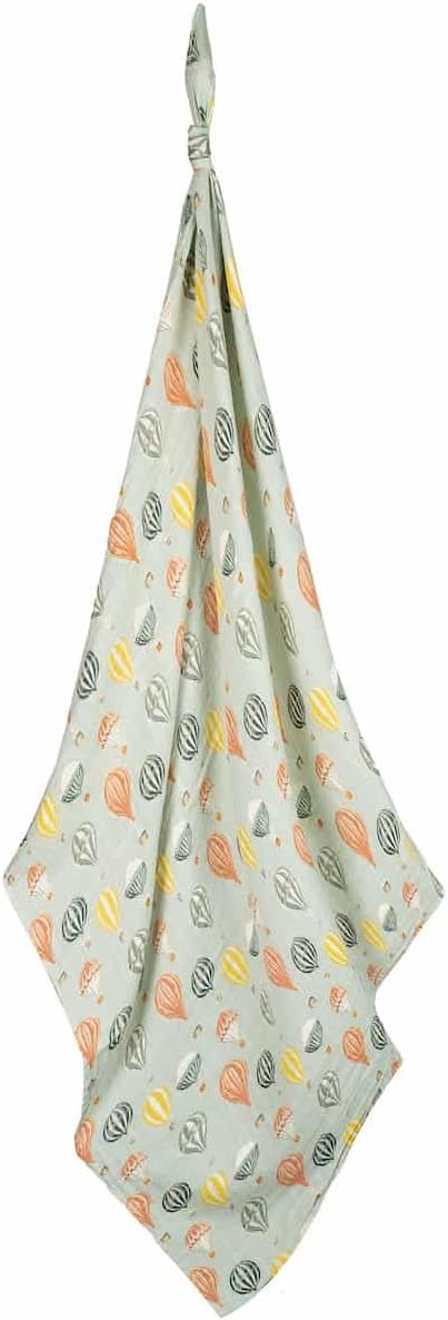 Milkbarn Baby Swaddle Blanket - Soft & Gentle 100% GOTS-Certified Organic Cotton - Nursery Swaddling Blankets for Boys and Girls, Balloons