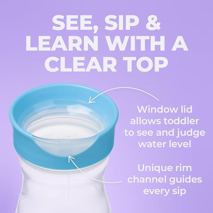 Lansinoh b.box Toddler Training Cup (Ages 12+ Months) | Free-Flow Transition Cup for Toddlers Learning to Drink | BPA-Free, Dishwasher Safe | 8 oz | Lemon
