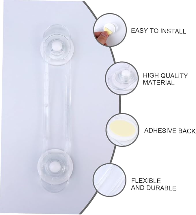 Totority 12pcs Baby Safety Drawer Locks Anti-Pinch Latch for Boys and Girls Multi-Functional Cabinet Locking System Easy Installation for Kitchen and Home Safety