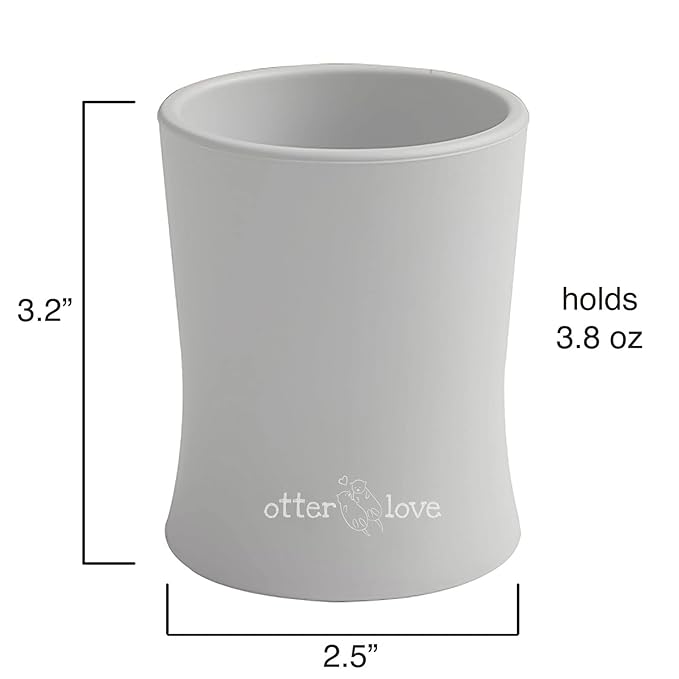 otterlove Silicone Baby & Toddler Training Cup - Pediatric OT Approved - 100% Platinum Pure LFGB Silicone - Unbreakable - Plastic Free - Tiny Cup Perfect for Baby Led Weaning (2 Pack - Sage + Sand)