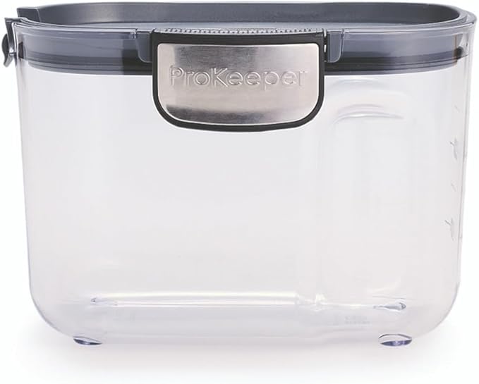 Progressive International ProKeeper+ Clear Plastic Airtight Food Baker's Kitchen Storage Organization Container Canister Set with Magnetic Accessories, 2- Piece Set (Specialty Sugar 1.5-Quart)