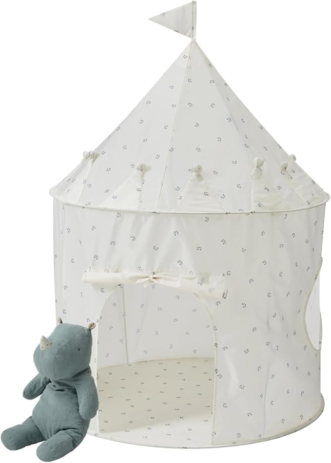 3 Sprouts Kids Play Tent - Sustainable Recycled Fabric ??Fun Spacious Childs Playhouse for Indoor Games for Boys & Girls - Durable Fort Pop Up House for Toddlers & Children Age 3-10 - Blueberry Ivory