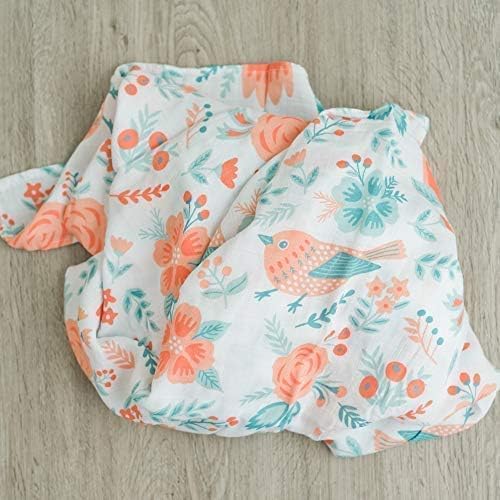 GRACED SOFT LUXURIES Muslin Swaddle Blankets | Breathable, Luxury, Soft & Decorative Baby Swaddle Blanket | Sunrise Bloom, 2-Pack - 47" x 47"