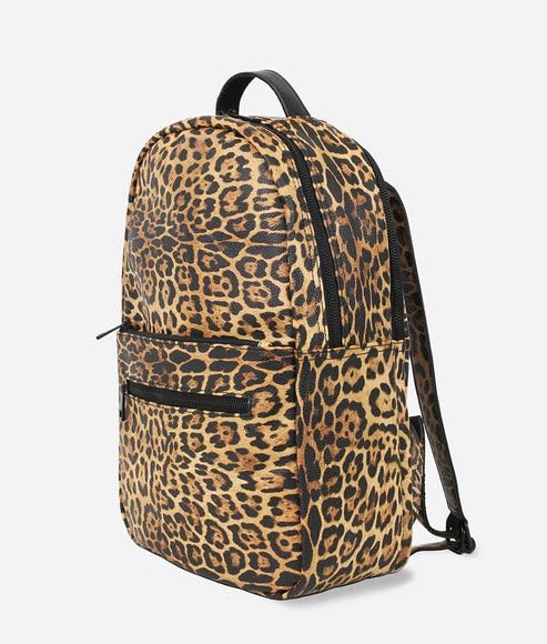 FAWN DESIGN Diaper Bag Backpack with Changing Pad, Faux Leather Leopard Backpack Diaper Bag with 4 Interior and 2 Exterior Pockets, Padded and Adjustable Straps for All Day Comfort, 15.5x11x5 inches