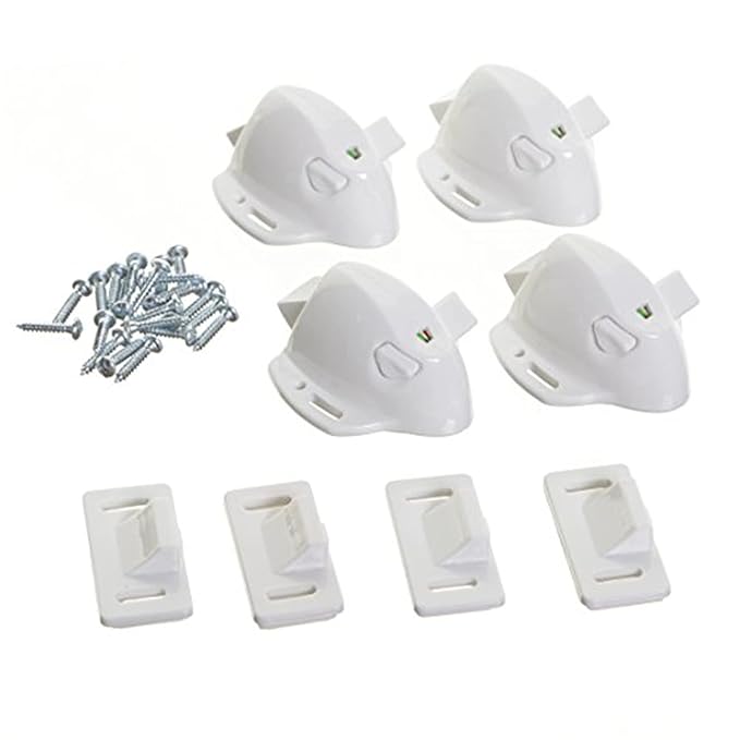 Dreambaby Adhesive Magnetic Cabinet Locks (4 Locks, 0 Key)