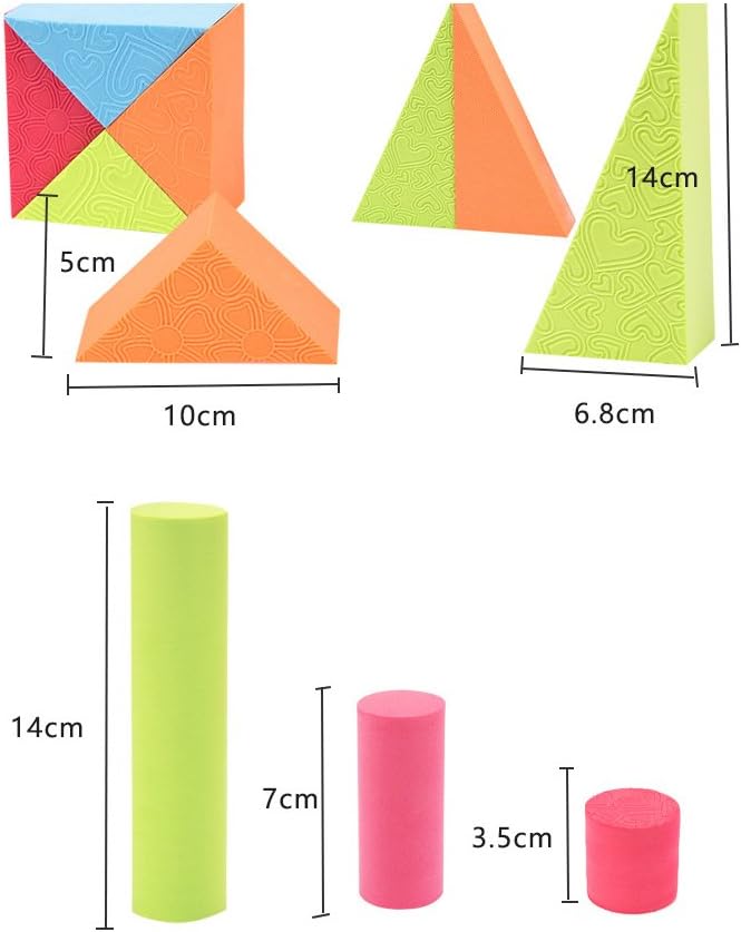 MOBU Foam Building Blocks for Toddlers 1-3, 50 PCS Educational Soft Building Blocks for Kids Playing Indoor Outdoor Bathroom Bathtub or Beach (Reusable Storage Bag)