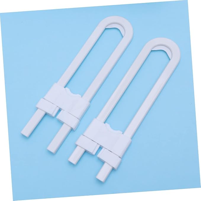 Childproof Cabinet Locks U-shaped Sliding Latches for Kitchen Closet and Cabinets Set of 4 No Tool Installation
