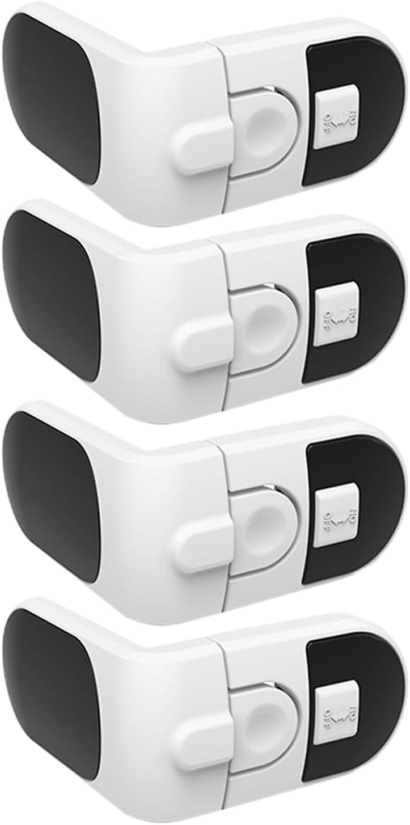 FAVOMOTO 16pcs Multi-functional Cupboard Locks for Cabinets Drawers and Refrigerators Easy One- Keep Boys and Girls Safe from Clamping Fingers