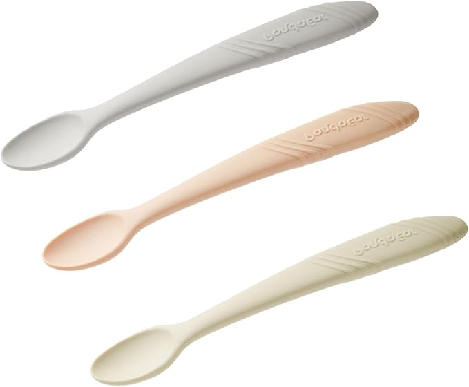 PandaEar 9PCS Silicone Baby Feeding Set & 7 Pack Silicone Baby Feeding Spoons