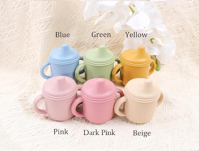 Personalized Baby Sippy Cup,Custom Silicone Baby Water Cup with Engraved Name,Toddler Training Cups with Lid and Handle,Newborn Gift,Christmas Gift (style1)